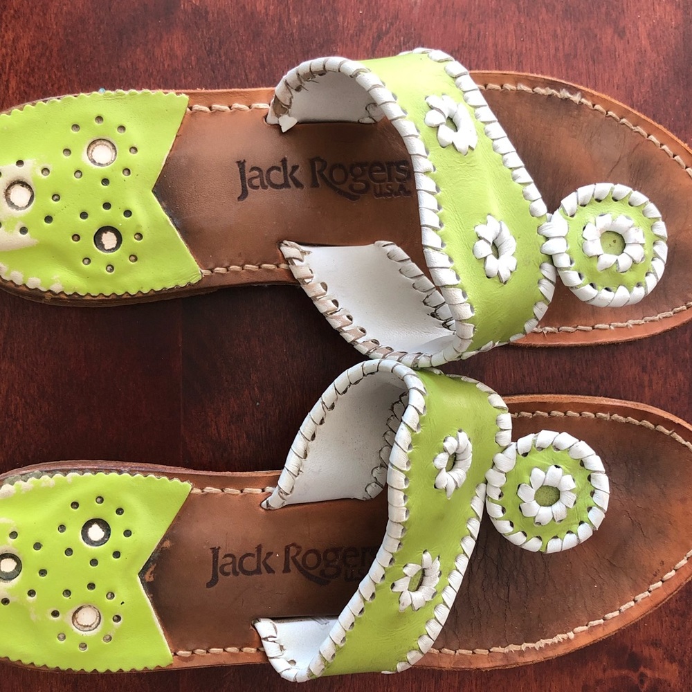 Jack Rogers lime green size 7.5